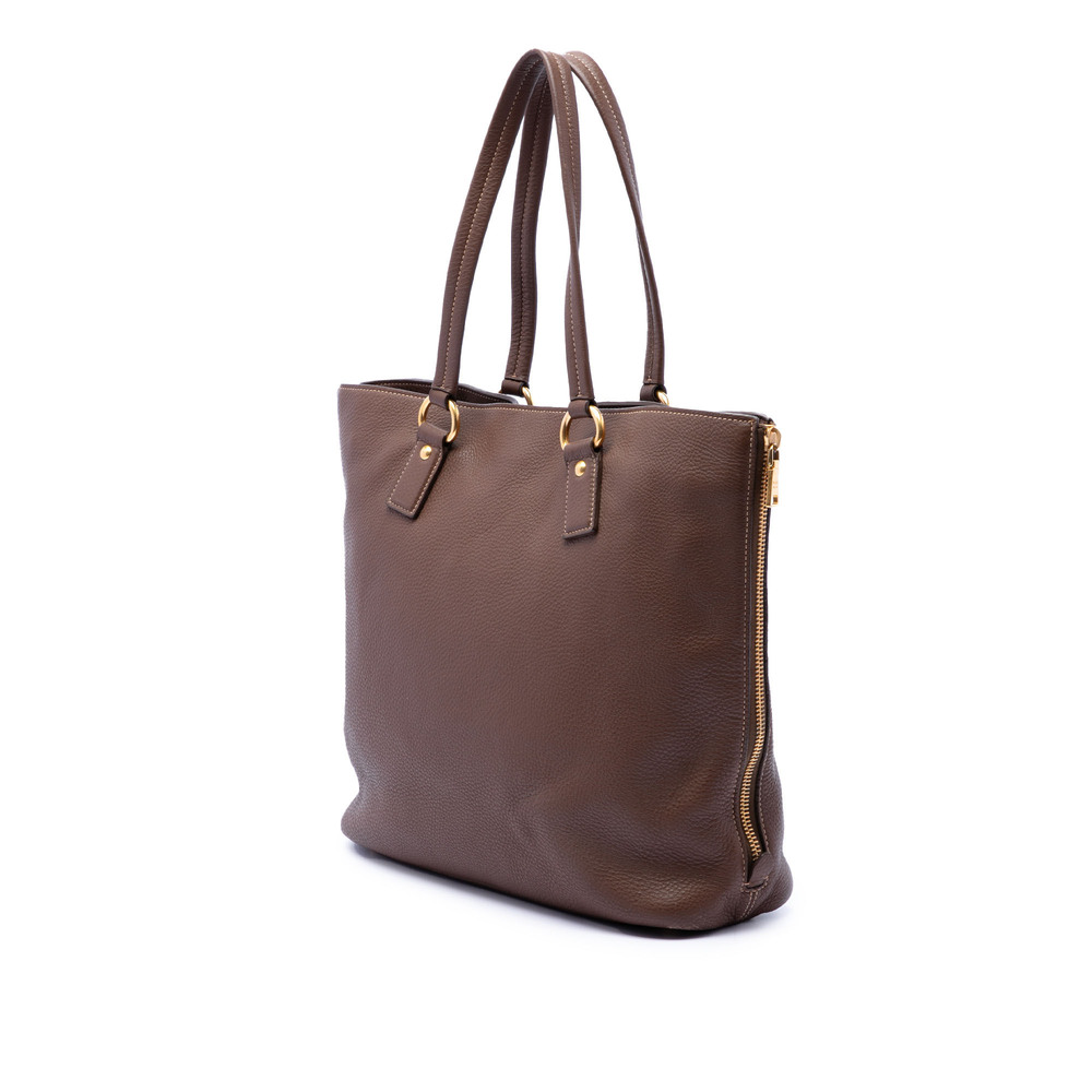 Pre-Loved Prada Vitello Daino Side Zip Shopper Tote - Picture 2 of 6